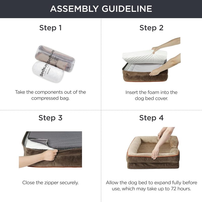 Bedsure Orthopedic Dog Bed for Medium Dogs - Waterproof Dog Sofa Bed Medium, Supportive Foam Pet Couch Bed with Removable - Image 150