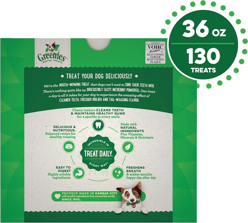 GREENIES Original Regular Natural Dog Dental Chews Oral Health Dog Treats, 36 Count (Pack of 1) - Image 24