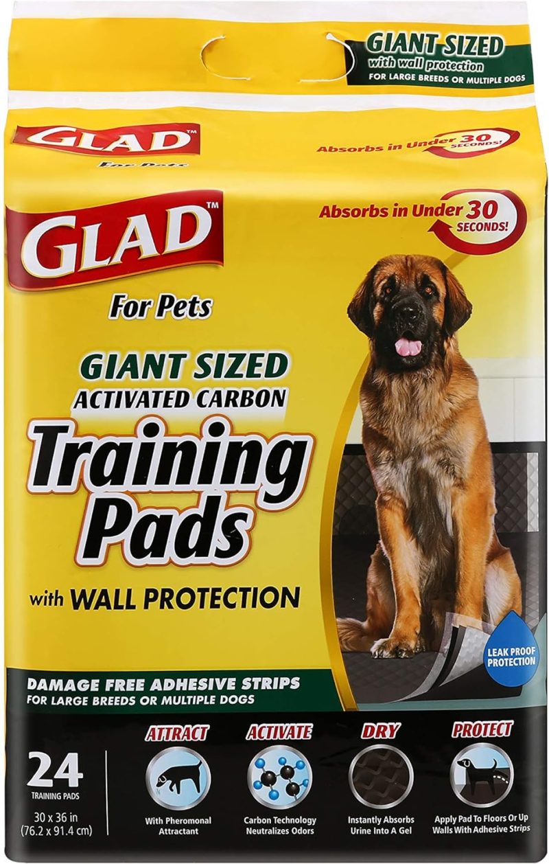 Glad for Pets Black Charcoal Training Pads for Dogs, 23" x 23" - Super Absorbent & Odor Neutralizing Dog Potty Pads, - Image 57