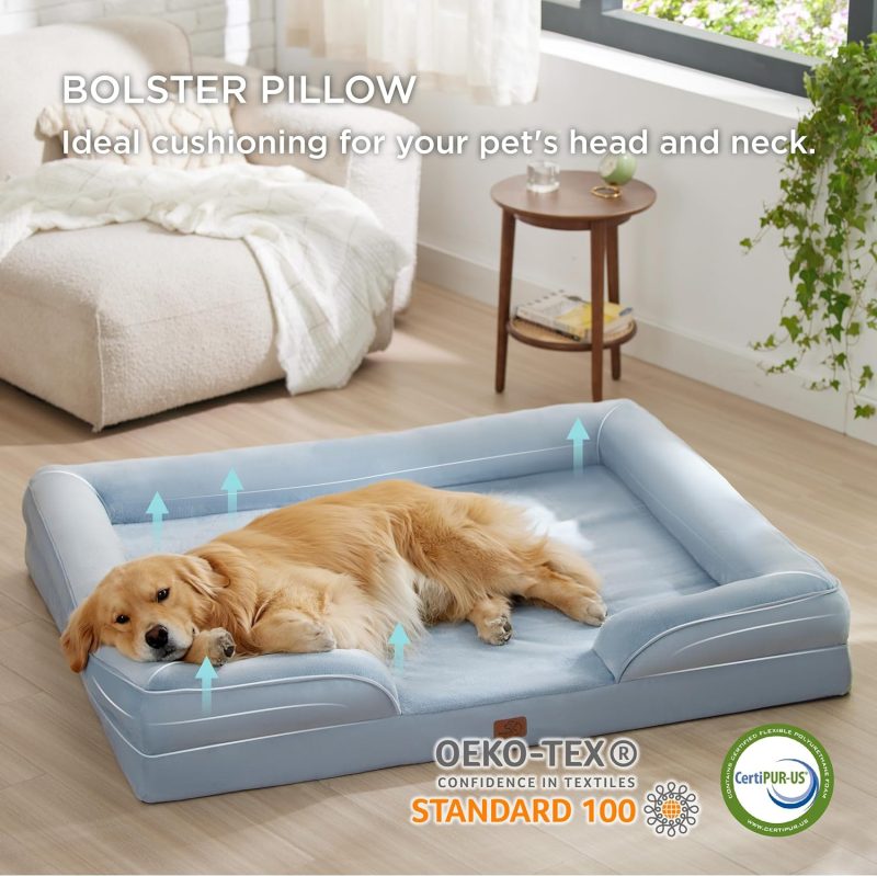 Bedsure Orthopedic Dog Bed for Medium Dogs - Waterproof Dog Sofa Bed Medium, Supportive Foam Pet Couch Bed with Removable - Image 255