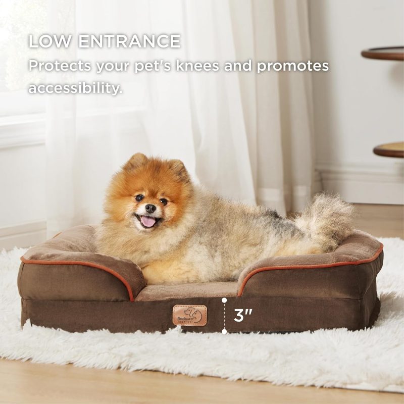 Bedsure Orthopedic Dog Bed for Medium Dogs - Waterproof Dog Sofa Bed Medium, Supportive Foam Pet Couch Bed with Removable - Image 221