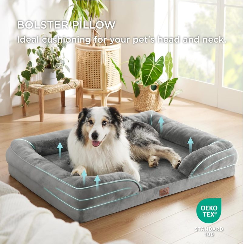 Bedsure Orthopedic Dog Bed for Medium Dogs - Waterproof Dog Sofa Bed Medium, Supportive Foam Pet Couch Bed with Removable - Image 46
