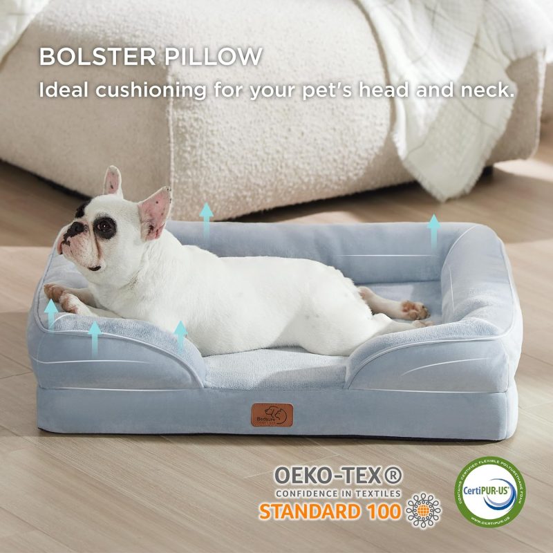 Bedsure Orthopedic Dog Bed for Medium Dogs - Waterproof Dog Sofa Bed Medium, Supportive Foam Pet Couch Bed with Removable - Image 262