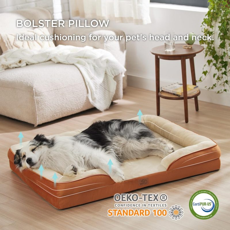 Bedsure Orthopedic Dog Bed for Medium Dogs - Waterproof Dog Sofa Bed Medium, Supportive Foam Pet Couch Bed with Removable - Image 28