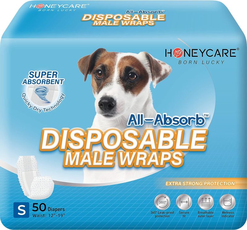 All-Absorb A26 Male Dog Wrap, 50 Count, Small - Image 12