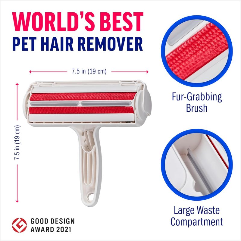 Chom Chom Roller Pet Hair Remover and Reusable Lint Roller - ChomChom Cat and Dog Hair Remover for Furniture, Couch, Carpet, - Image 8