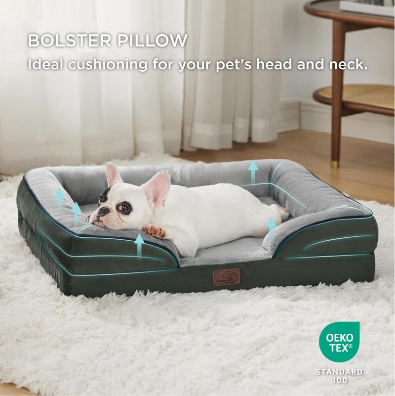 Bedsure Orthopedic Dog Bed for Medium Dogs - Waterproof Dog Sofa Bed Medium, Supportive Foam Pet Couch Bed with Removable - Image 4