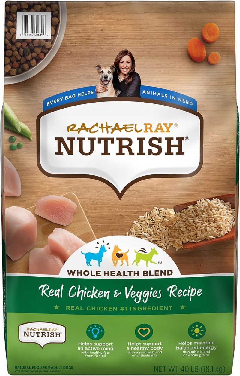 Rachael Ray Nutrish Premium Natural Dry Dog Food, Real Beef, Pea, & Brown Rice Recipe, 40 Pound Bag (Packaging May Vary) - Image 152