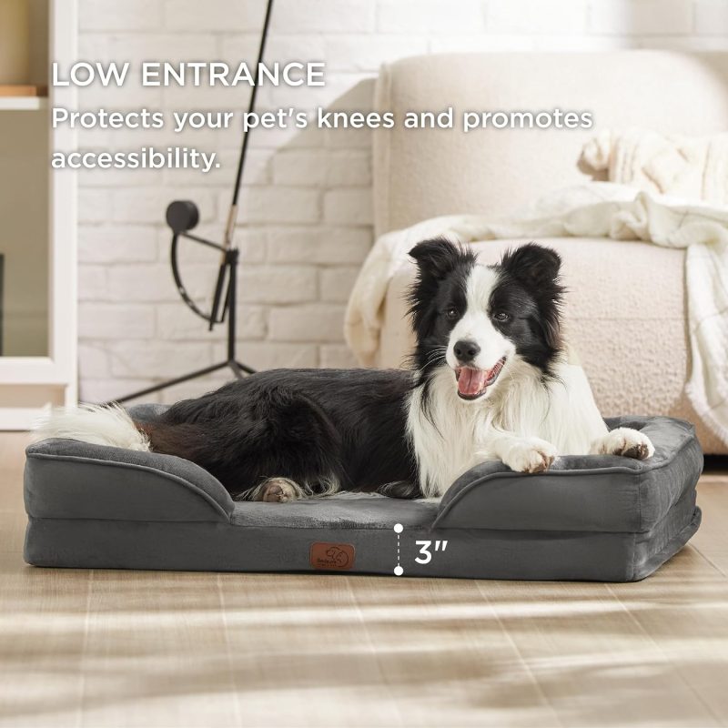 Bedsure Orthopedic Dog Bed for Medium Dogs - Waterproof Dog Sofa Bed Medium, Supportive Foam Pet Couch Bed with Removable - Image 344