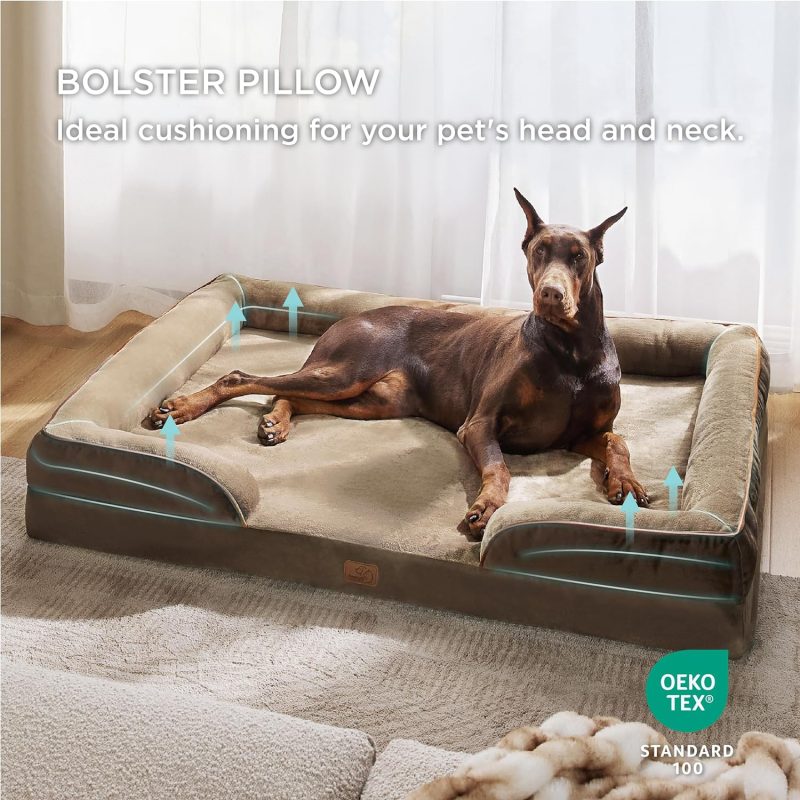 Bedsure Orthopedic Dog Bed for Medium Dogs - Waterproof Dog Sofa Bed Medium, Supportive Foam Pet Couch Bed with Removable - Image 306