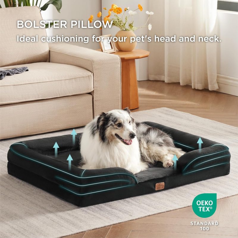 Bedsure Orthopedic Dog Bed for Medium Dogs - Waterproof Dog Sofa Bed Medium, Supportive Foam Pet Couch Bed with Removable - Image 359