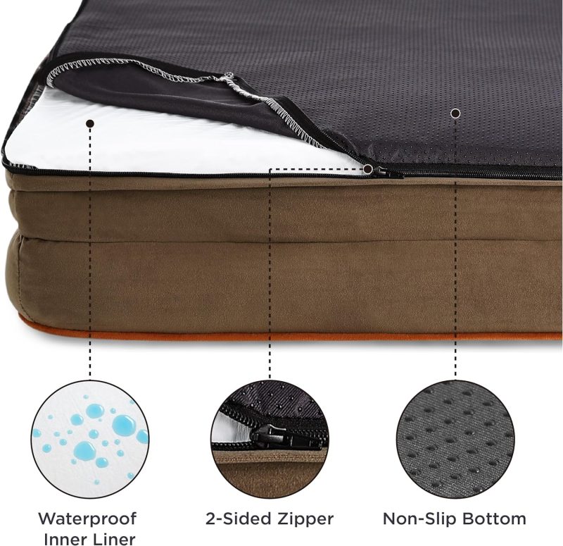 Bedsure Orthopedic Dog Bed for Medium Dogs - Waterproof Dog Sofa Bed Medium, Supportive Foam Pet Couch Bed with Removable - Image 96