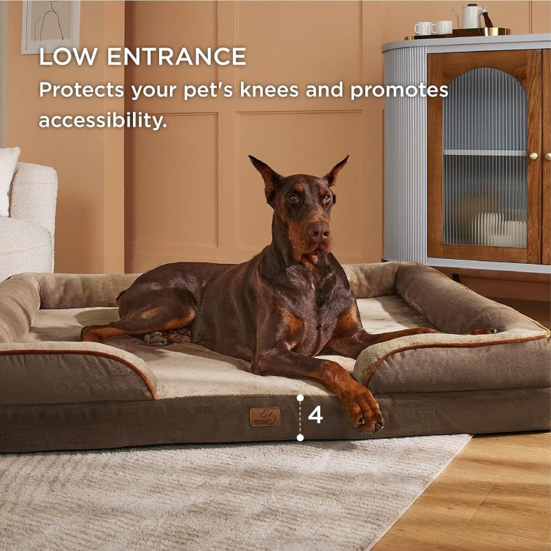 Bedsure Orthopedic Dog Bed for Medium Dogs - Waterproof Dog Sofa Bed Medium, Supportive Foam Pet Couch Bed with Removable - Image 307
