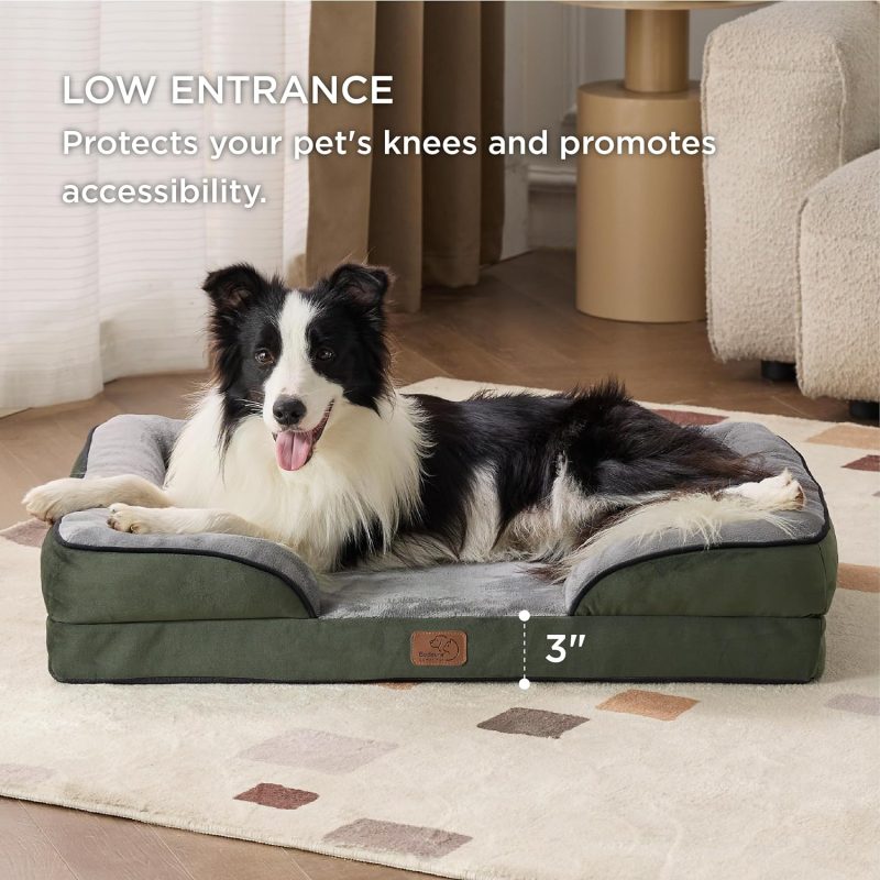 Bedsure Orthopedic Dog Bed for Medium Dogs - Waterproof Dog Sofa Bed Medium, Supportive Foam Pet Couch Bed with Removable - Image 179