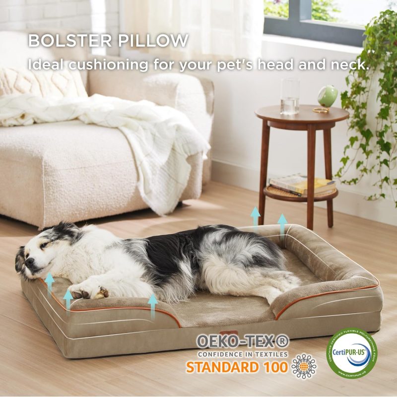 Bedsure Orthopedic Dog Bed for Medium Dogs - Waterproof Dog Sofa Bed Medium, Supportive Foam Pet Couch Bed with Removable - Image 213
