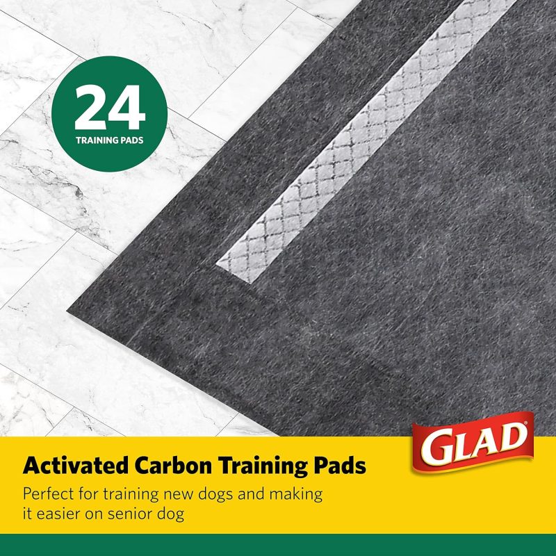 Glad for Pets Black Charcoal Training Pads for Dogs, 23" x 23" - Super Absorbent & Odor Neutralizing Dog Potty Pads, - Image 77