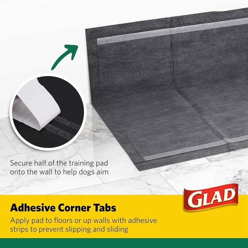 Glad for Pets Black Charcoal Training Pads for Dogs, 23" x 23" - Super Absorbent & Odor Neutralizing Dog Potty Pads, - Image 20