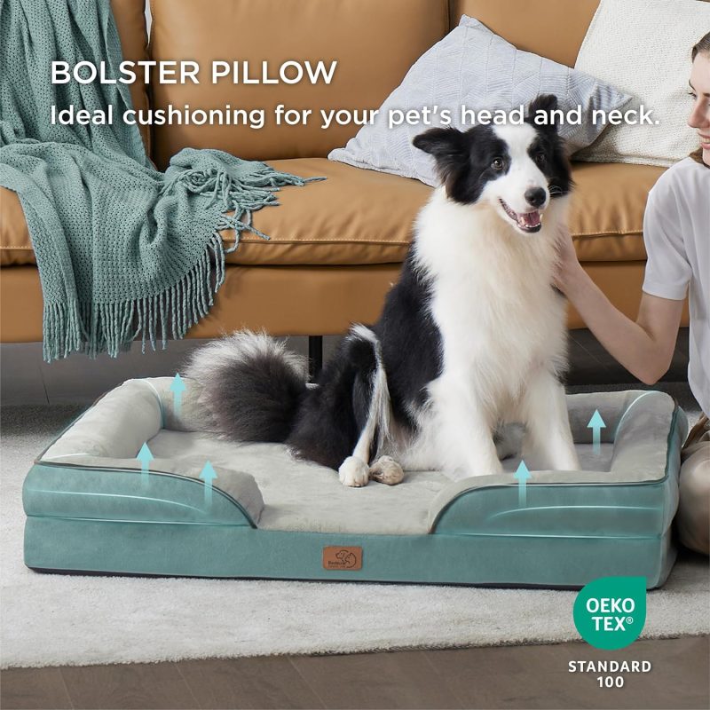 Bedsure Orthopedic Dog Bed for Medium Dogs - Waterproof Dog Sofa Bed Medium, Supportive Foam Pet Couch Bed with Removable - Image 189