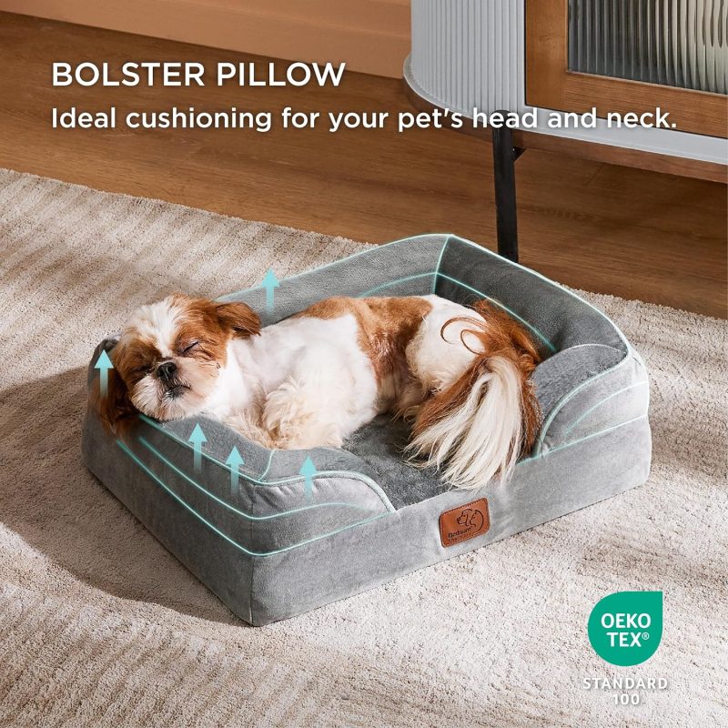 Bedsure Orthopedic Dog Bed for Medium Dogs - Waterproof Dog Sofa Bed Medium, Supportive Foam Pet Couch Bed with Removable - Image 131