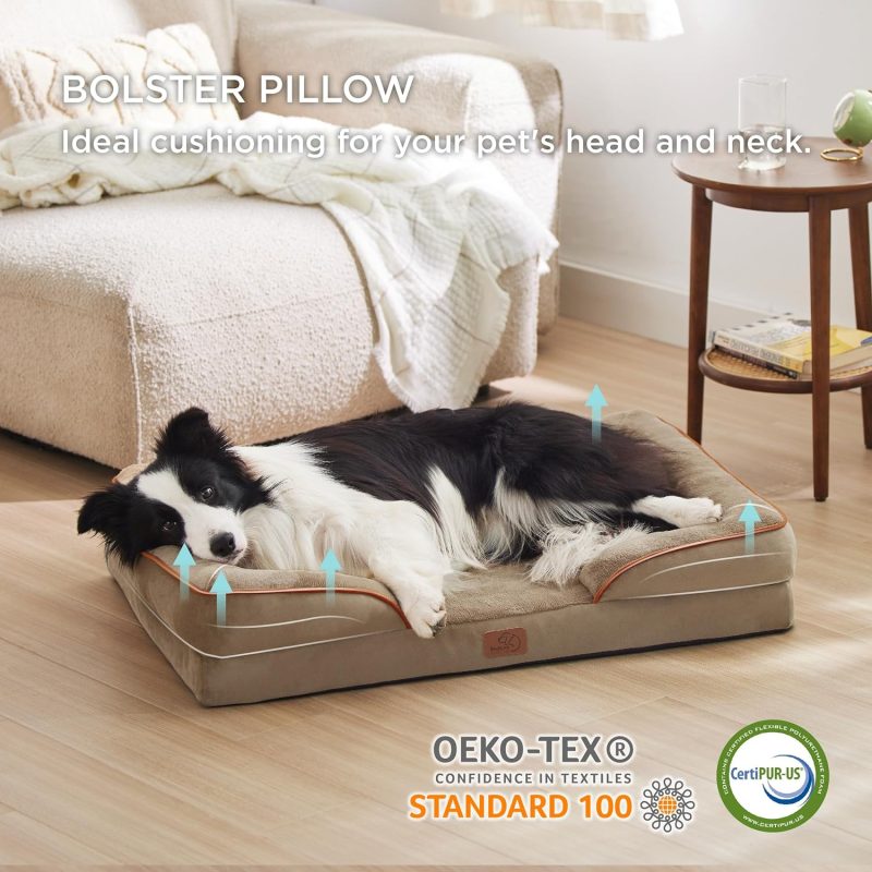 Bedsure Orthopedic Dog Bed for Medium Dogs - Waterproof Dog Sofa Bed Medium, Supportive Foam Pet Couch Bed with Removable - Image 157