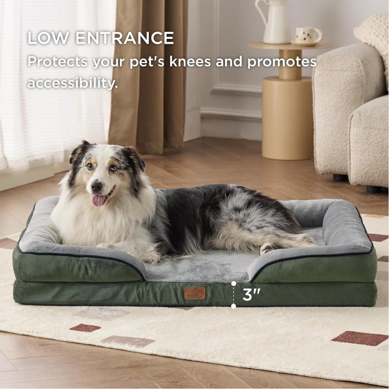 Bedsure Orthopedic Dog Bed for Medium Dogs - Waterproof Dog Sofa Bed Medium, Supportive Foam Pet Couch Bed with Removable - Image 217