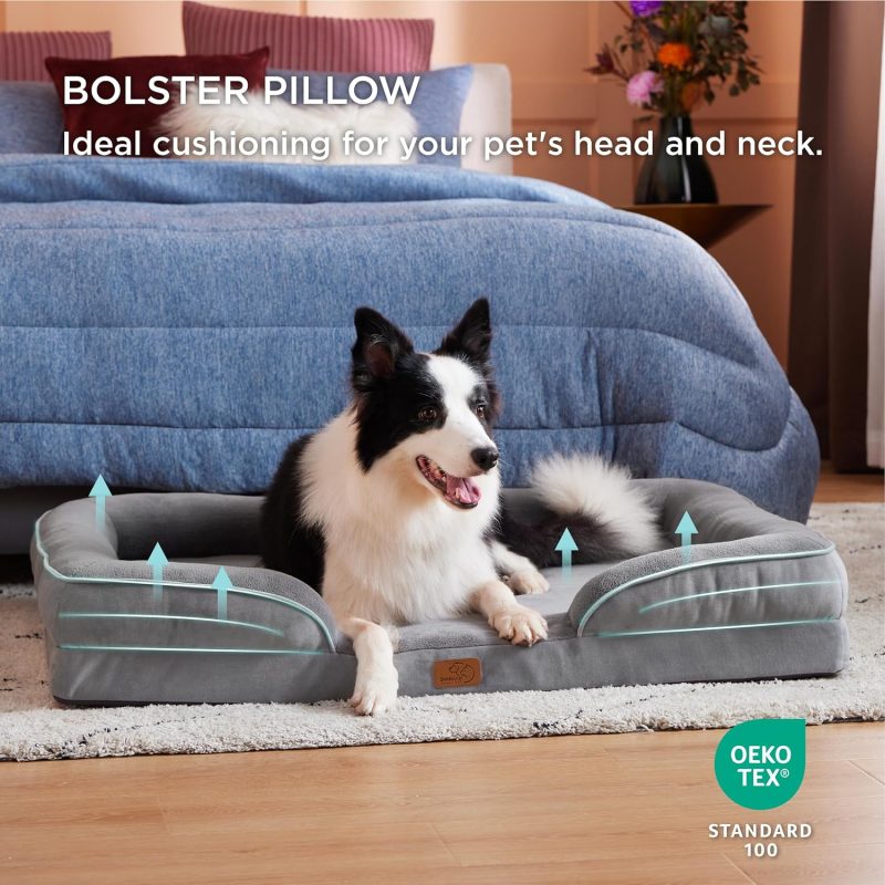 Bedsure Orthopedic Dog Bed for Medium Dogs - Waterproof Dog Sofa Bed Medium, Supportive Foam Pet Couch Bed with Removable - Image 391