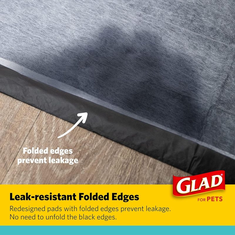 Glad for Pets Black Charcoal Training Pads for Dogs, 23" x 23" - Super Absorbent & Odor Neutralizing Dog Potty Pads, - Image 68