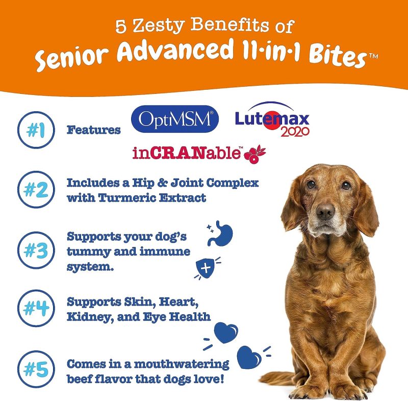 Zesty Paws Multivitamin Treats for Dogs - Glucosamine Chondroitin for Joint Support + Digestive Enzymes & Probiotics - Grain - Image 40