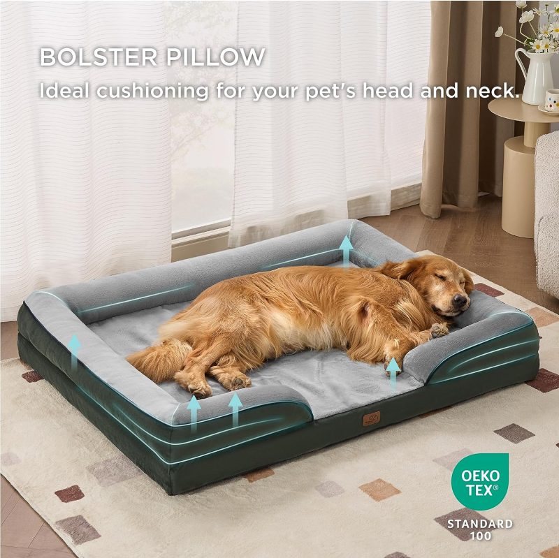 Bedsure Orthopedic Dog Bed for Medium Dogs - Waterproof Dog Sofa Bed Medium, Supportive Foam Pet Couch Bed with Removable - Image 338