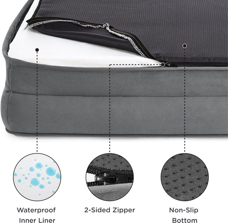 Bedsure Orthopedic Dog Bed for Medium Dogs - Waterproof Dog Sofa Bed Medium, Supportive Foam Pet Couch Bed with Removable - Image 32
