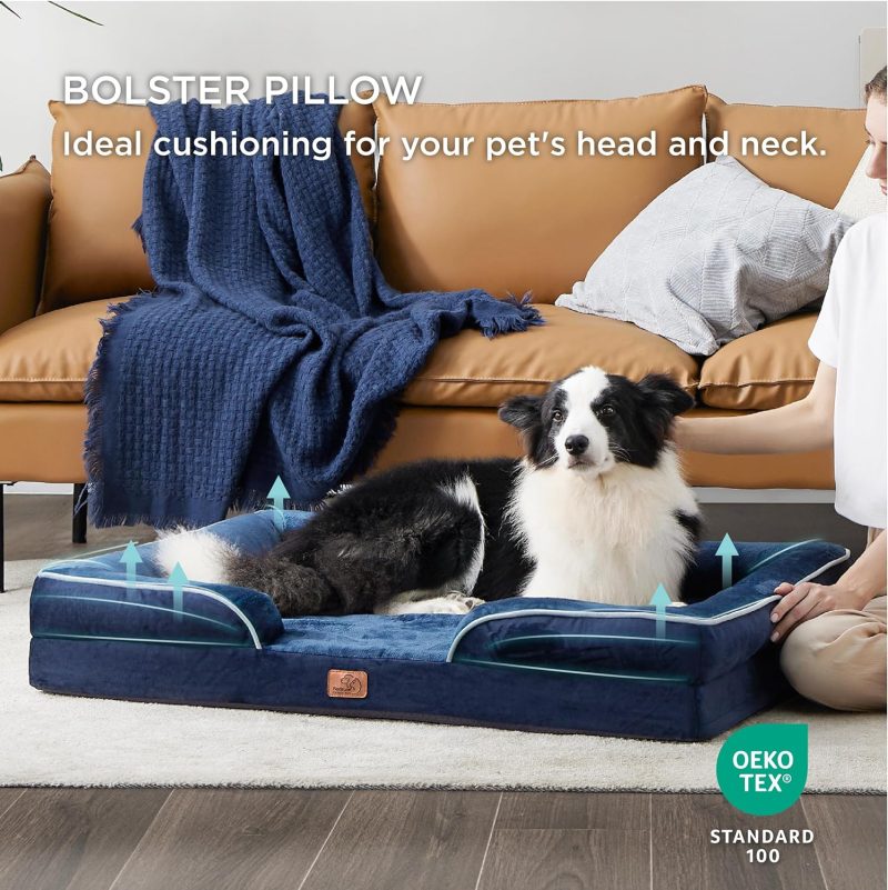 Bedsure Orthopedic Dog Bed for Medium Dogs - Waterproof Dog Sofa Bed Medium, Supportive Foam Pet Couch Bed with Removable - Image 282