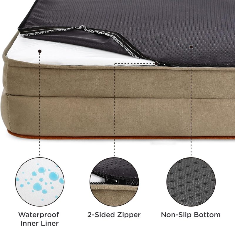 Bedsure Orthopedic Dog Bed for Medium Dogs - Waterproof Dog Sofa Bed Medium, Supportive Foam Pet Couch Bed with Removable - Image 265