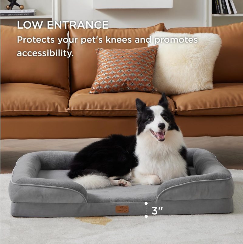 Bedsure Orthopedic Dog Bed for Medium Dogs - Waterproof Dog Sofa Bed Medium, Supportive Foam Pet Couch Bed with Removable - Image 392
