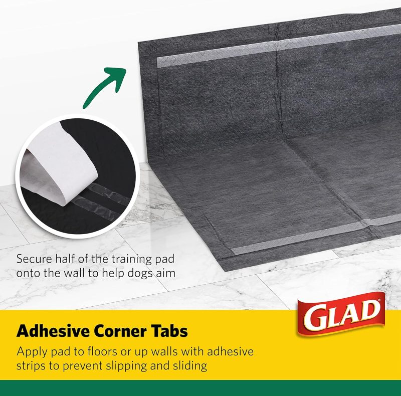 Glad for Pets Black Charcoal Training Pads for Dogs, 23" x 23" - Super Absorbent & Odor Neutralizing Dog Potty Pads, - Image 81