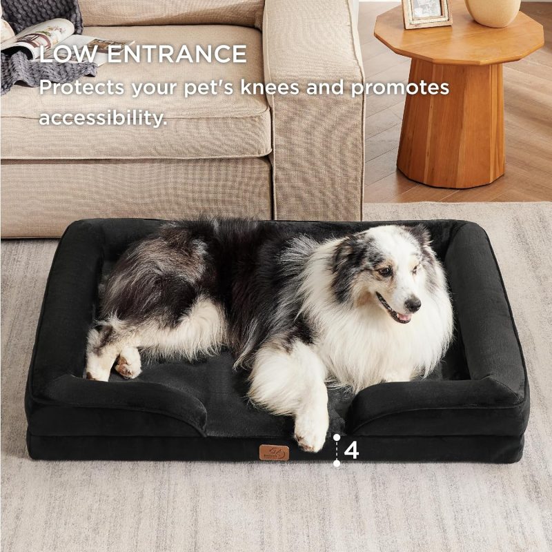 Bedsure Orthopedic Dog Bed for Medium Dogs - Waterproof Dog Sofa Bed Medium, Supportive Foam Pet Couch Bed with Removable - Image 360
