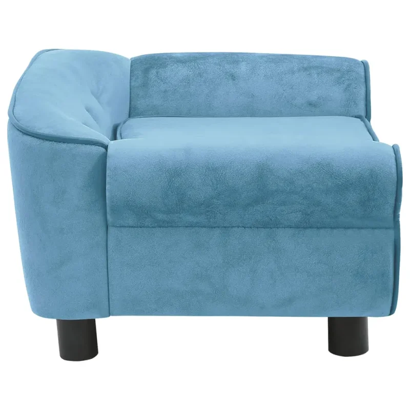 vidaXL Dog Sofa Turquoise 28.3"x17.7"x11.8" Plush - Image 4