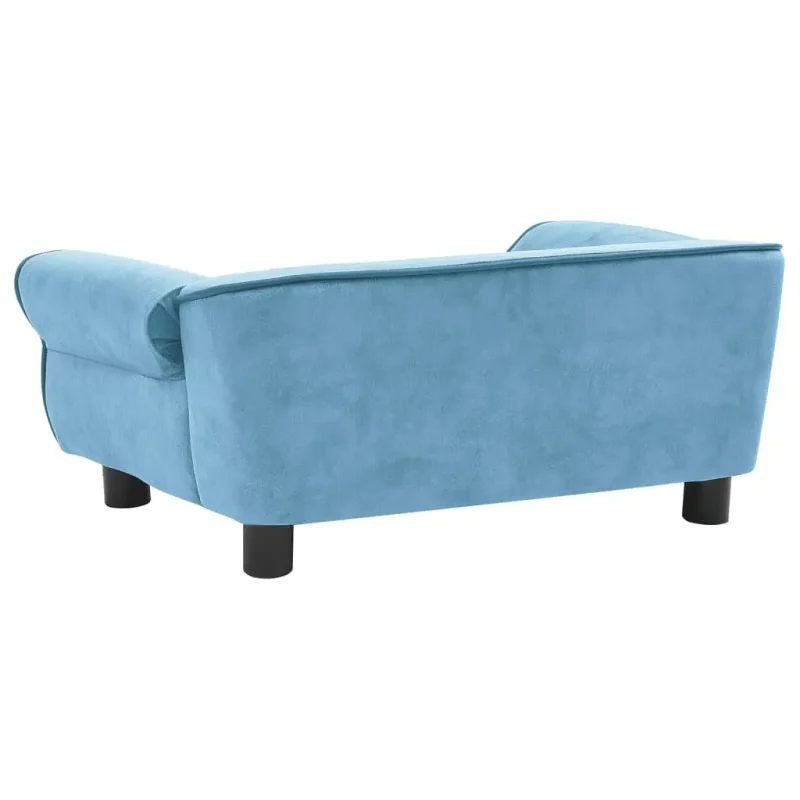 vidaXL Dog Sofa Turquoise 28.3"x17.7"x11.8" Plush - Image 5