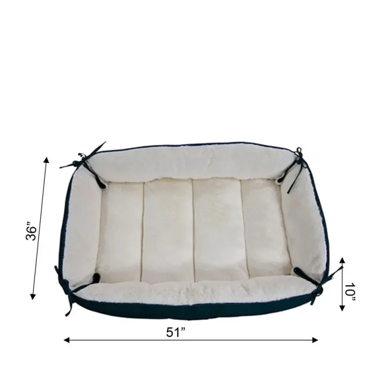 Armarkat Model D04HML/MB-X Extra Large Green & Ivory Pet Bed and Mat - Image 10