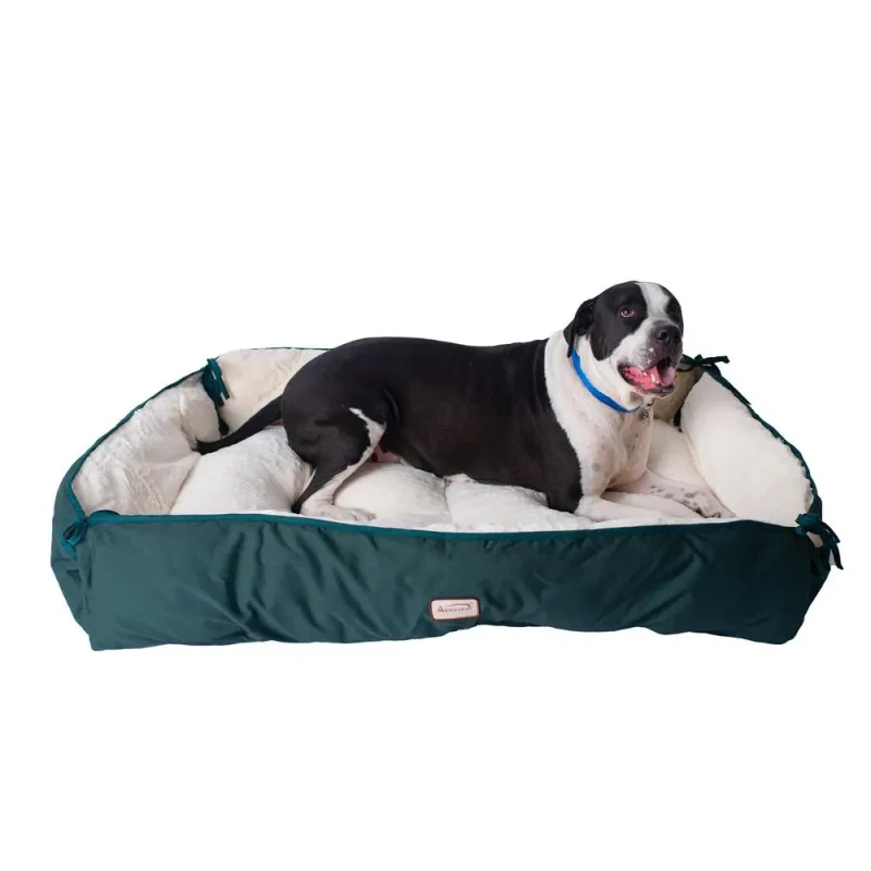 Armarkat Model D04HML/MB-X Extra Large Green & Ivory Pet Bed and Mat - Image 11