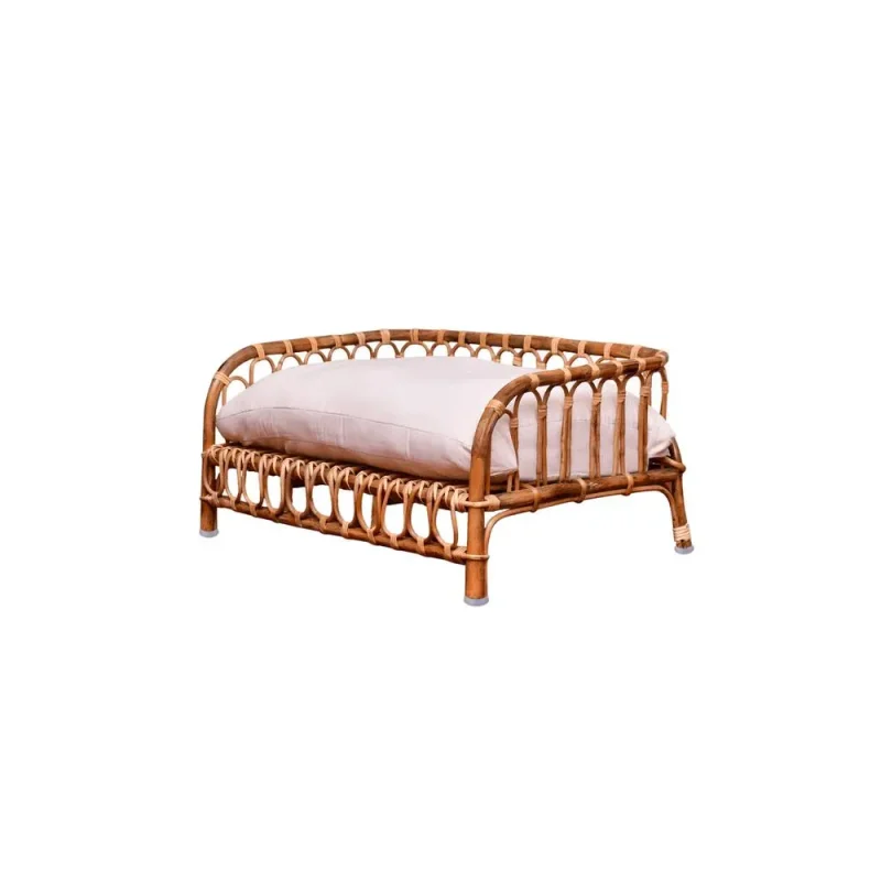 Rattan Pet Bed W/Cushion - Image 3